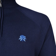 Lancashire Cricket Club Lancashire Merino 1/4 Zip Navy