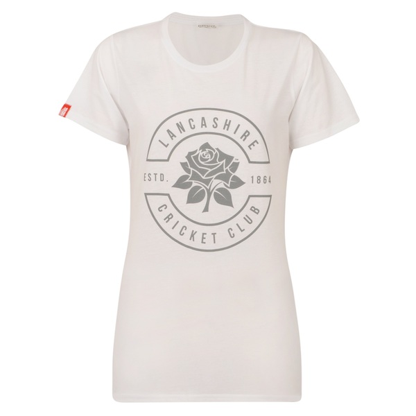 Lancashire Ladies Fashion Tee White