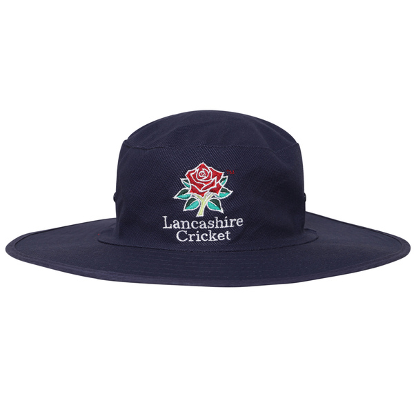 Red Rose Sun Hat Cotton Navy