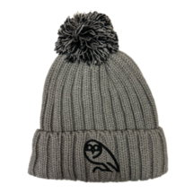  Chunky Knit Bobble Hat Grey