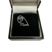  Sterling Sliver Owl Stud Earring Single