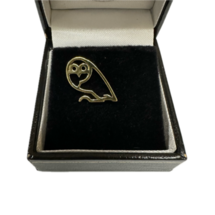  18CT Gold Plated on Silver Owl Stud Earring Single